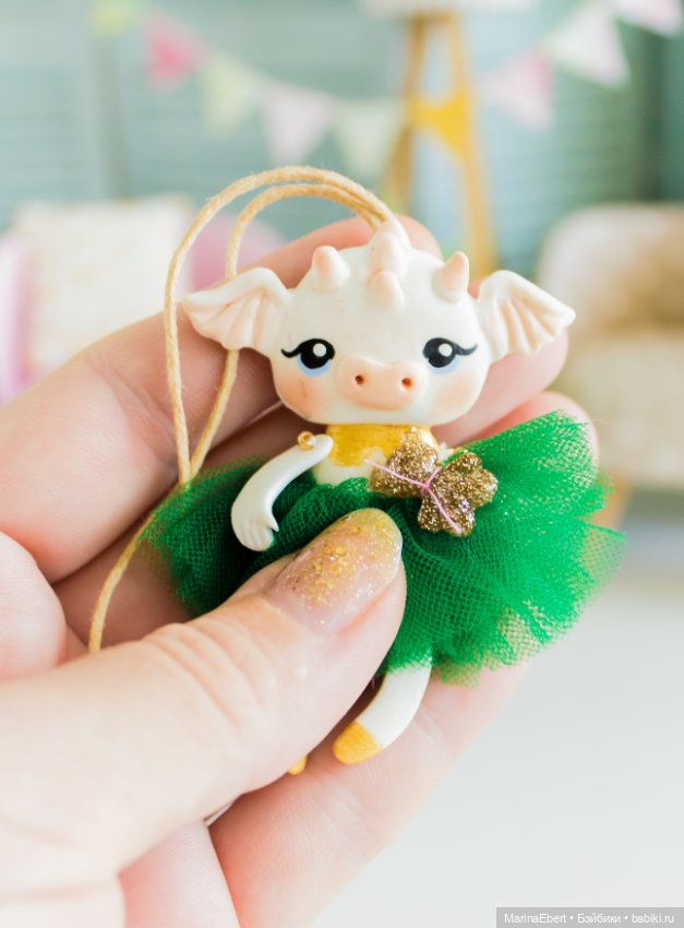 Дракошка елочная игрушка — Лепка авторских игрушек и папье (фото 6)