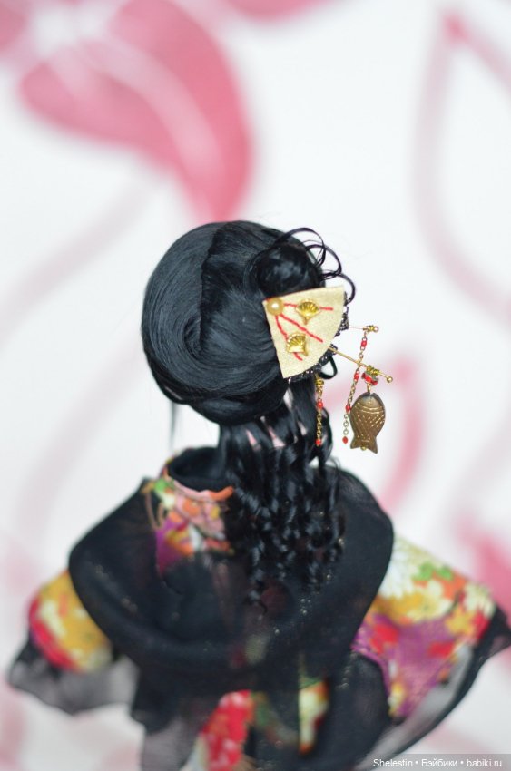 Бакенэко в кимоно — ООАК Monster High и Ever After High: репейнт (фото 8)