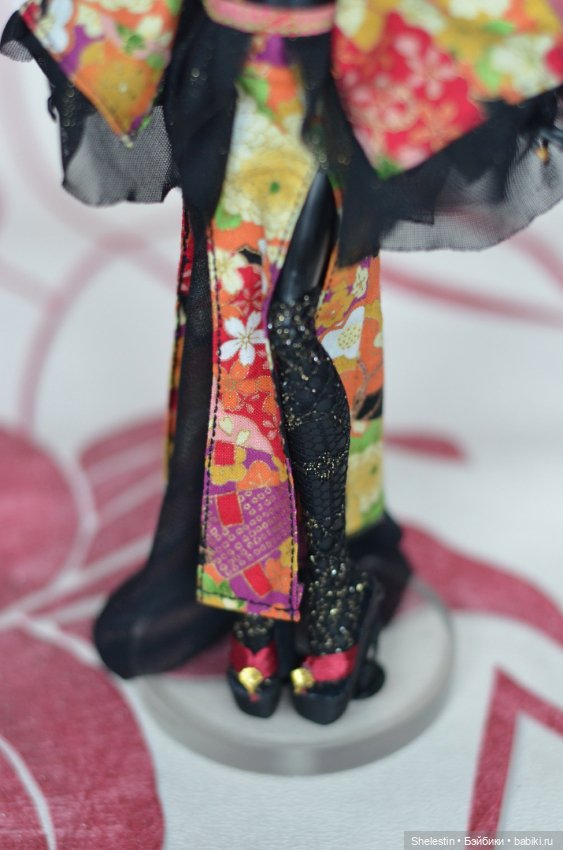 Бакенэко в кимоно — ООАК Monster High и Ever After High: репейнт (фото 6)