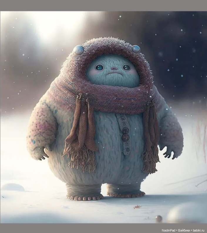 Снежные монстры для настроения от нейросети