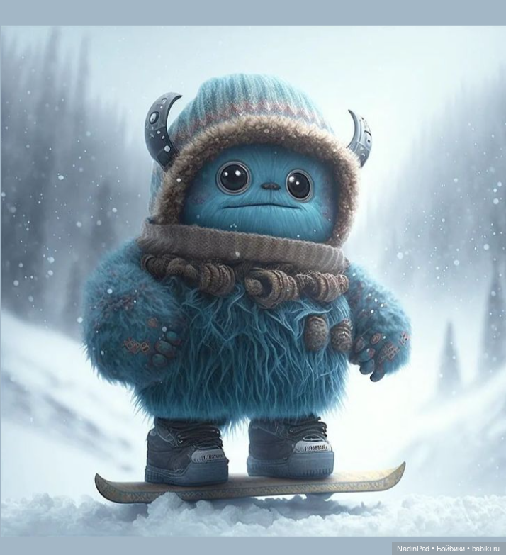 Снежные монстры для настроения от нейросети