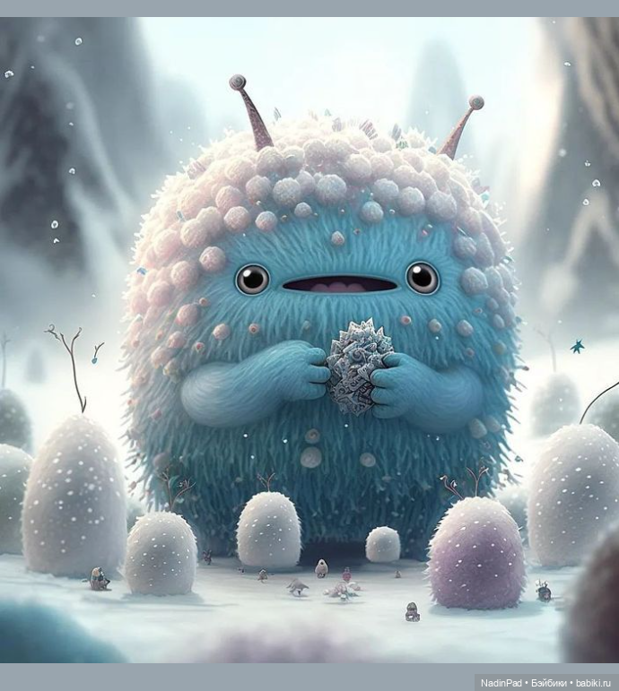 Снежные монстры для настроения от нейросети (фото 7)