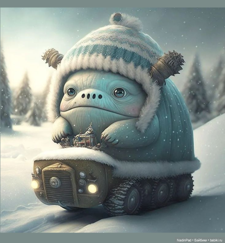 Снежные монстры для настроения от нейросети