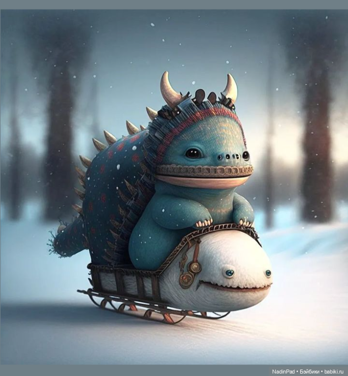 Снежные монстры для настроения от нейросети