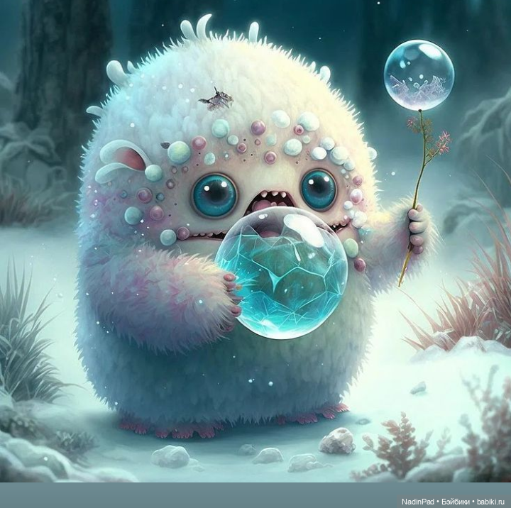 Снежные монстры для настроения от нейросети