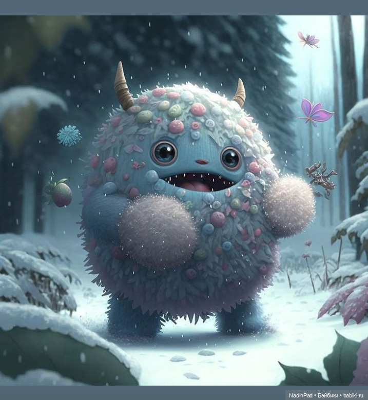 Снежные монстры для настроения от нейросети