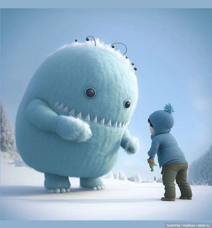 Снежные монстры для настроения от нейросети (фото 2)
