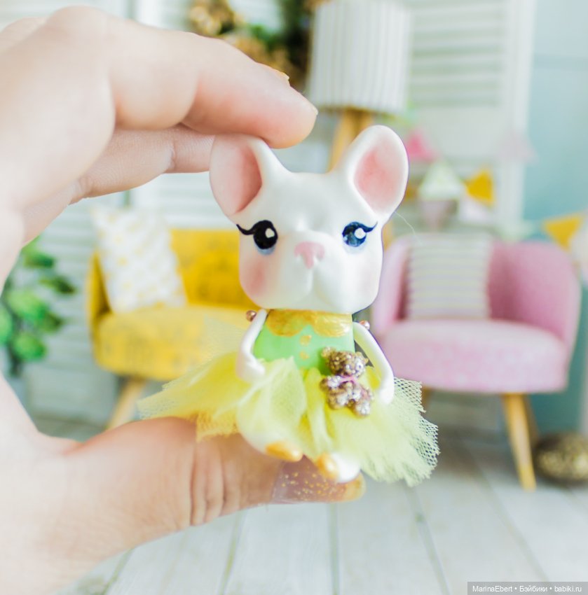 Бульдожка — Лепка авторских игрушек и папье (фото 2)