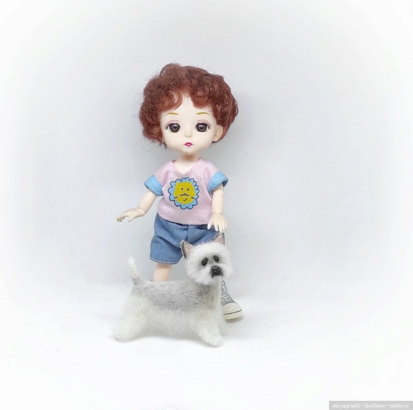 Вест-хайленд-уайт-терьер — Валяные игрушки из шерсти: сухое валяние (фото 6)