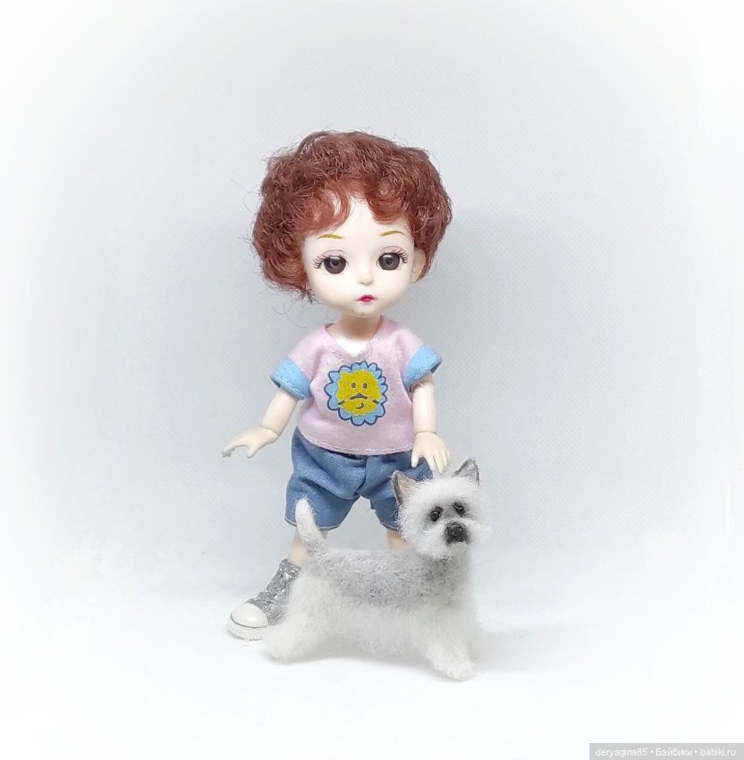 Вест-хайленд-уайт-терьер — Валяные игрушки из шерсти: сухое валяние (фото 5)