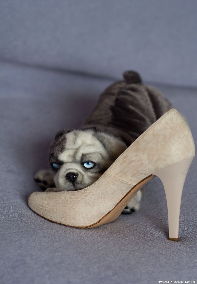 Бульдожий деть Лунтик — Авторские игрушки из разных материалов: синельная проволока (фото 4)