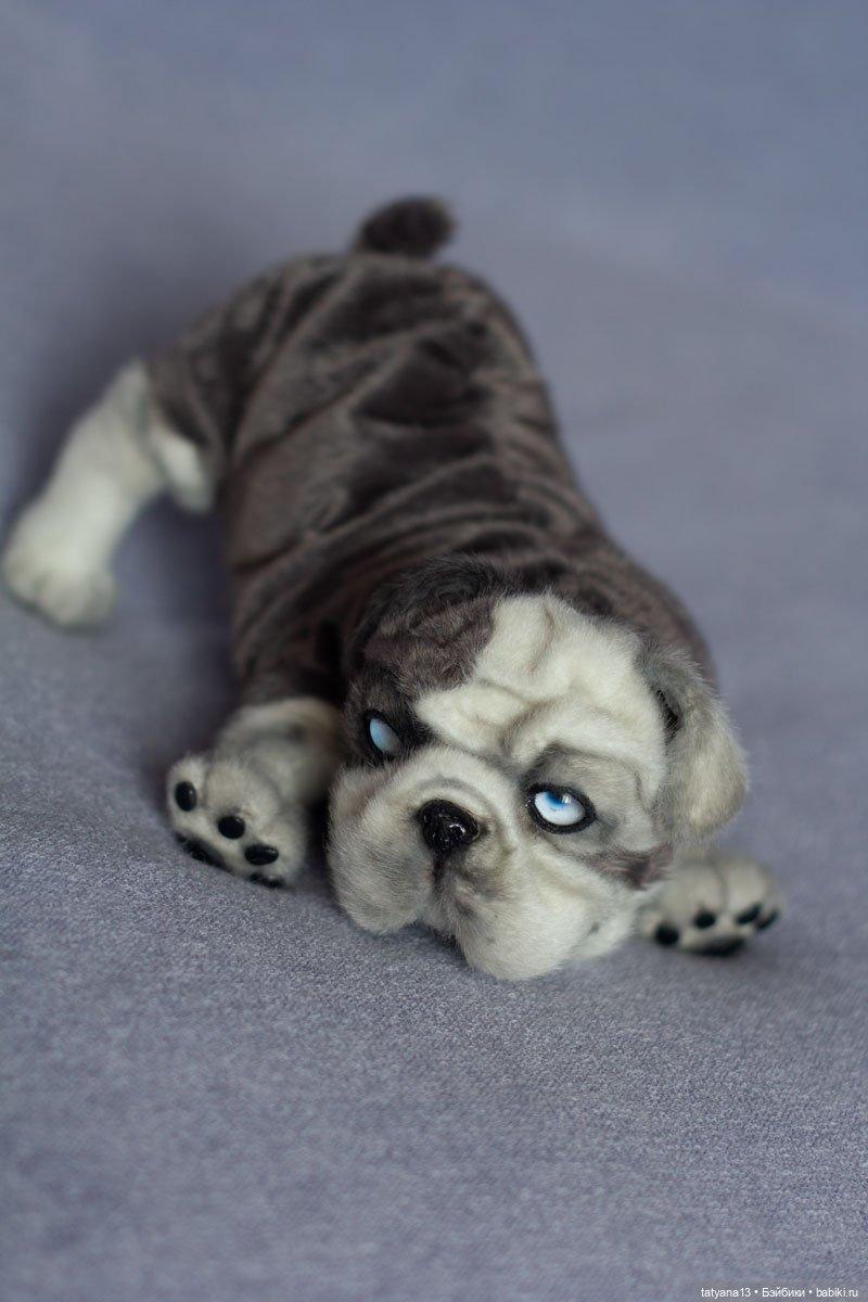 Бульдожий деть Лунтик — Авторские игрушки из разных материалов: синельная проволока