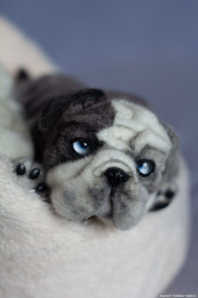 Бульдожий деть Лунтик — Авторские игрушки из разных материалов: синельная проволока (фото 6)