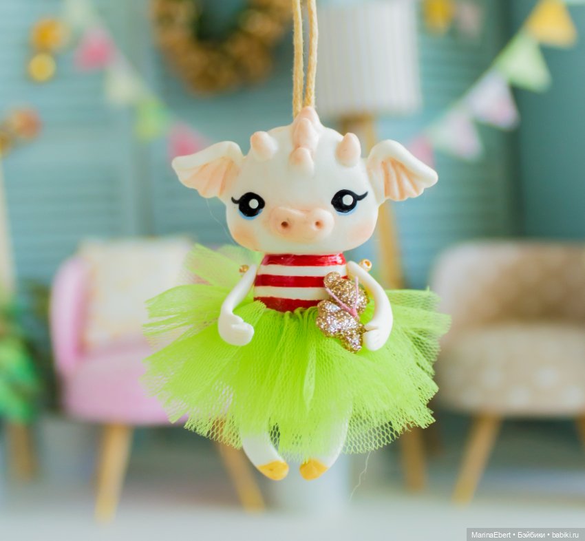 Дракошка елочная игрушка Мари (фото 2)