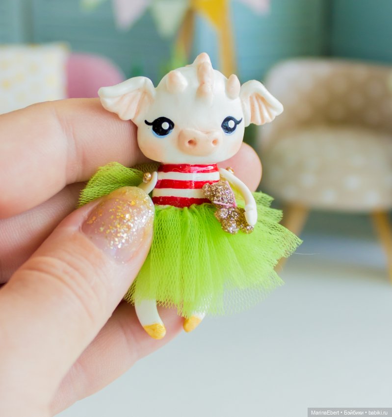 Дракошка елочная игрушка Мари (фото 5)