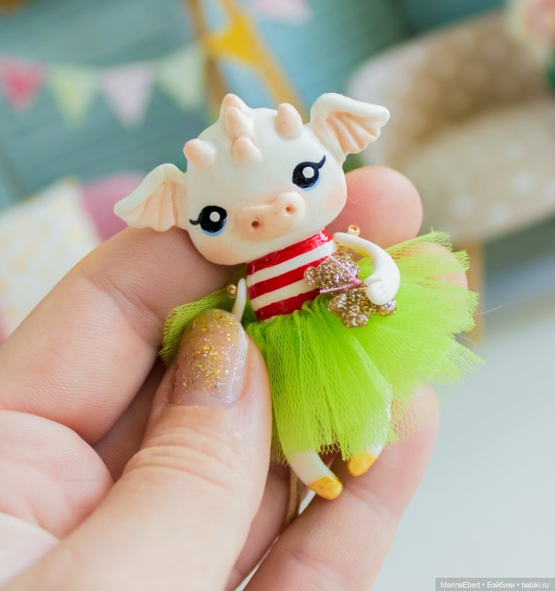 Дракошка елочная игрушка Мари (фото 4)