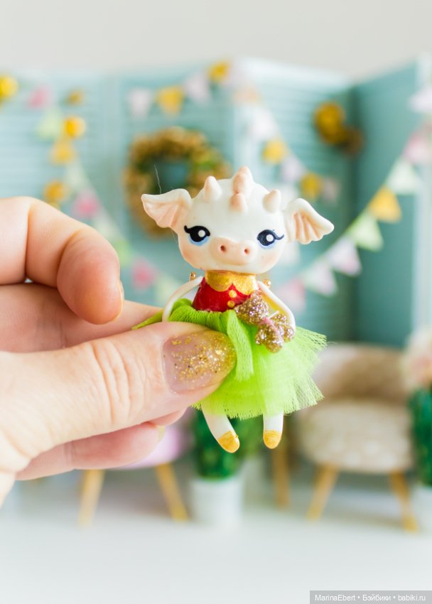 Дракошка Дэрил — Лепка авторских игрушек и папье