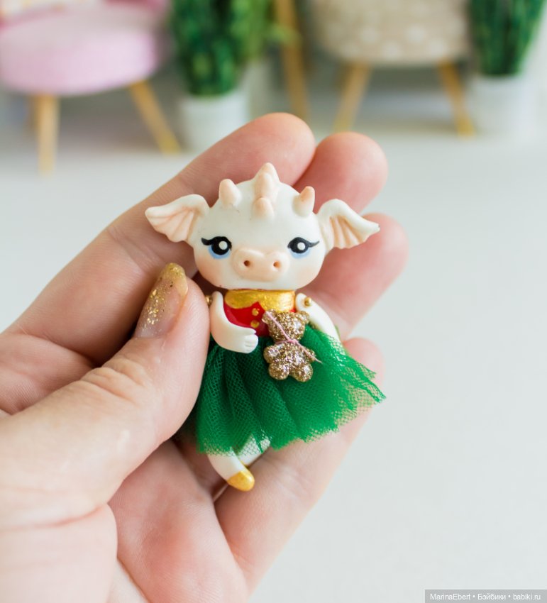 Дракошка Лизи — Лепка авторских игрушек и папье (фото 4)