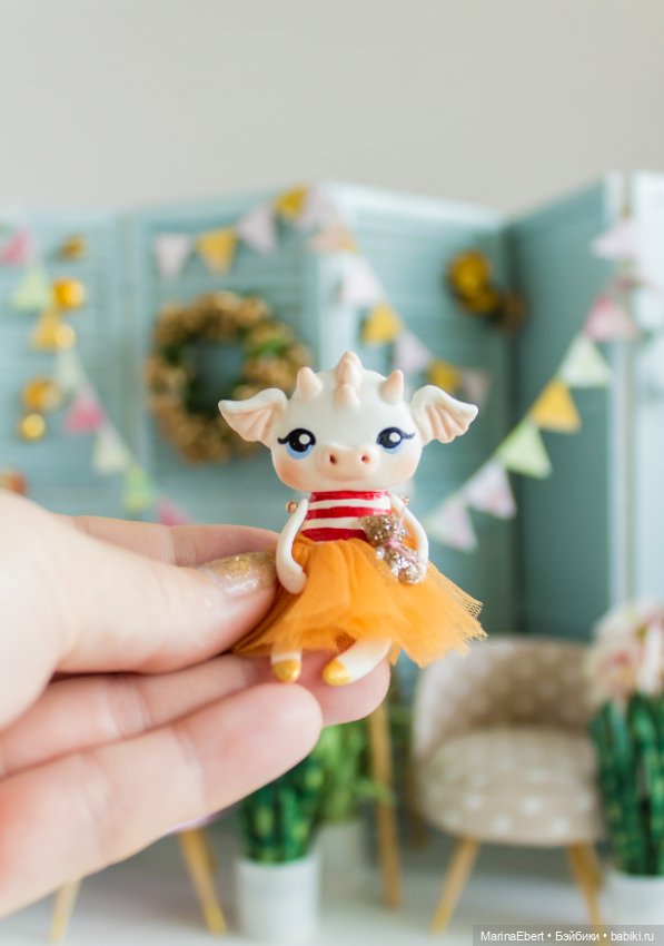 Дракошка Кэтрин — Лепка авторских игрушек и папье (фото 5)