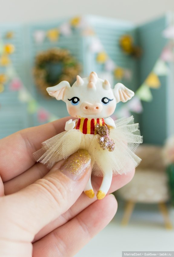Дракошка Марли — Лепка авторских игрушек и папье (фото 6)