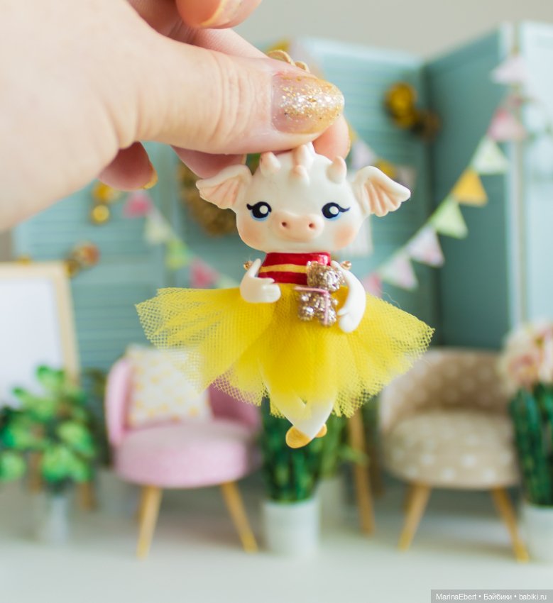 Дракошка Рита — Лепка авторских игрушек и папье