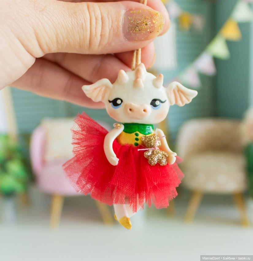 Дракошка Дина — Лепка авторских игрушек и папье (фото 3)