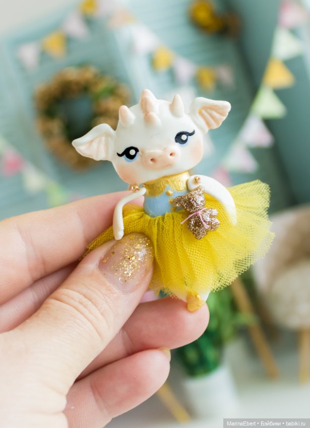 Дракошка Кэрри — Лепка авторских игрушек и папье (фото 3)