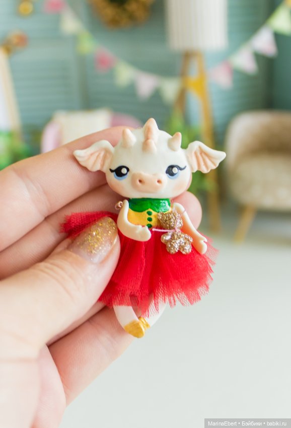 Дракошка Дина — Лепка авторских игрушек и папье (фото 7)