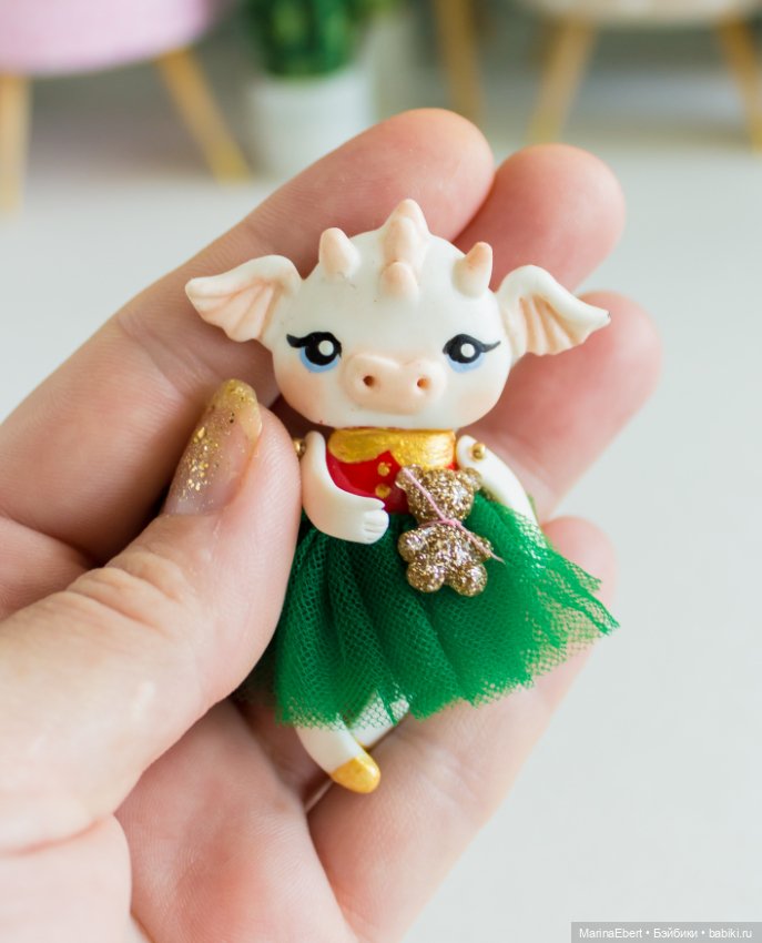 Дракошка Лизи — Лепка авторских игрушек и папье (фото 6)