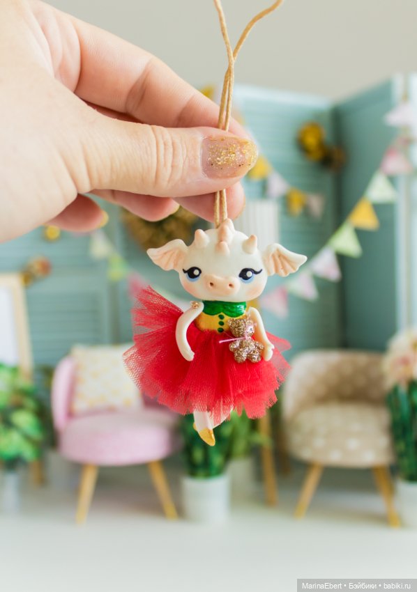 Дракошка Дина — Лепка авторских игрушек и папье (фото 2)