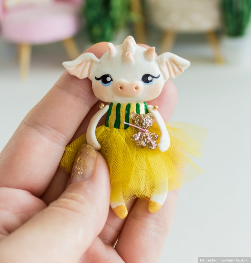 Дракошка Эльза — Лепка авторских игрушек и папье (фото 5)