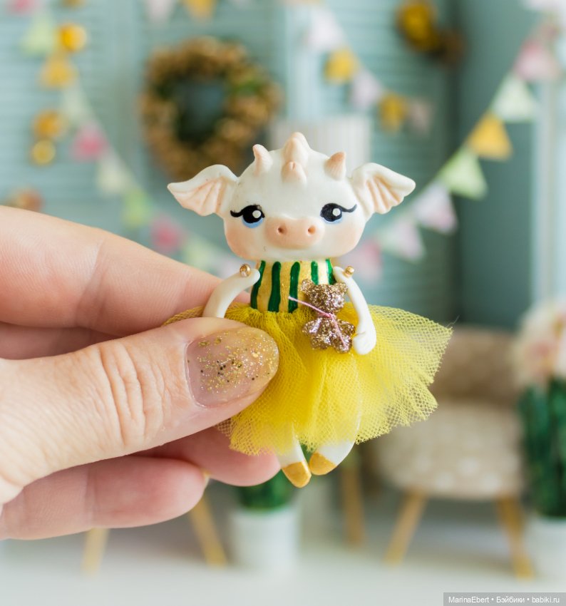 Дракошка Эльза — Лепка авторских игрушек и папье (фото 7)