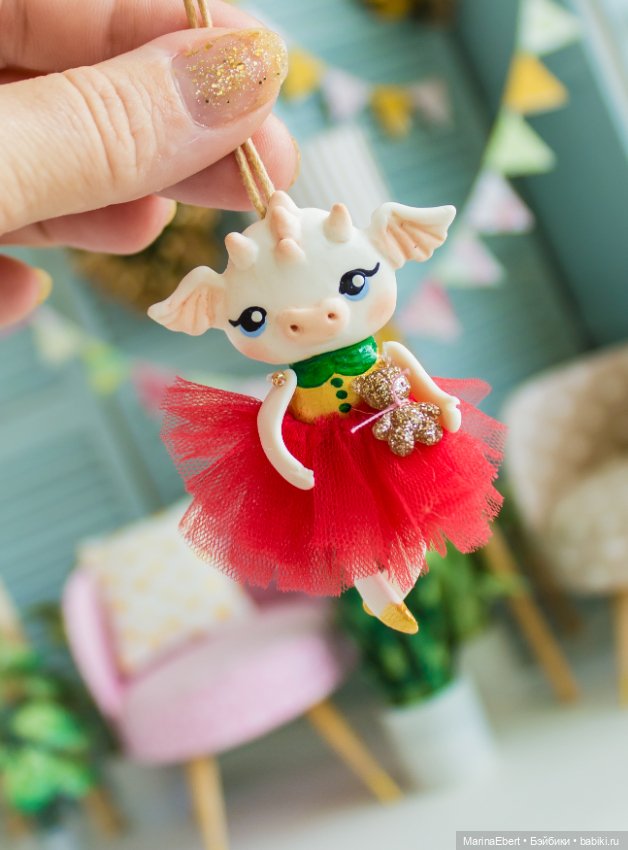 Дракошка Дина — Лепка авторских игрушек и папье