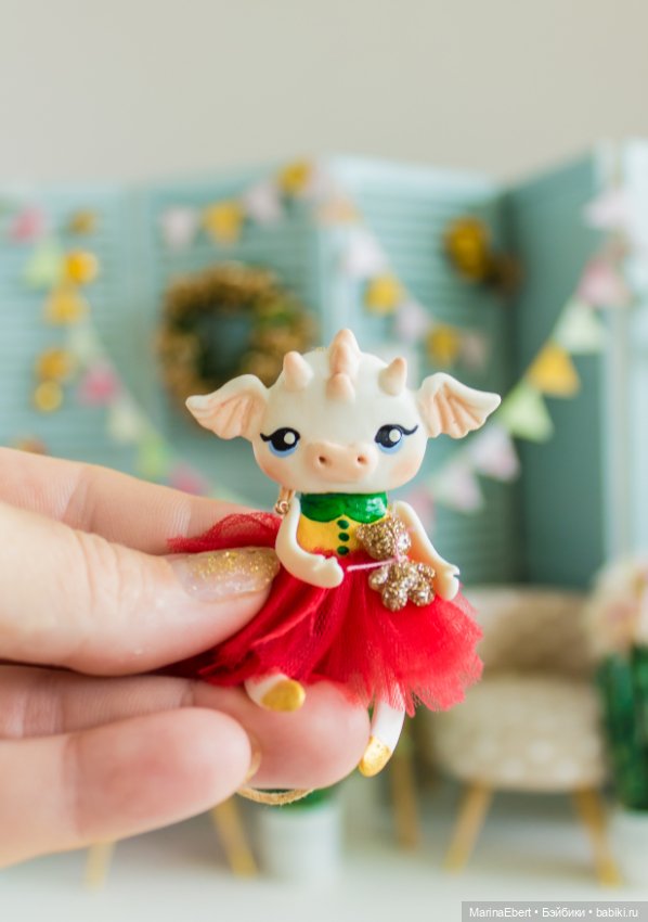 Дракошка Дина — Лепка авторских игрушек и папье (фото 6)