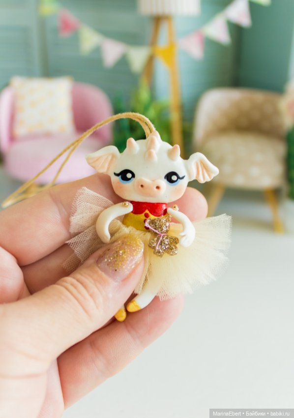 Дракошка Элен — Лепка авторских игрушек и папье (фото 2)