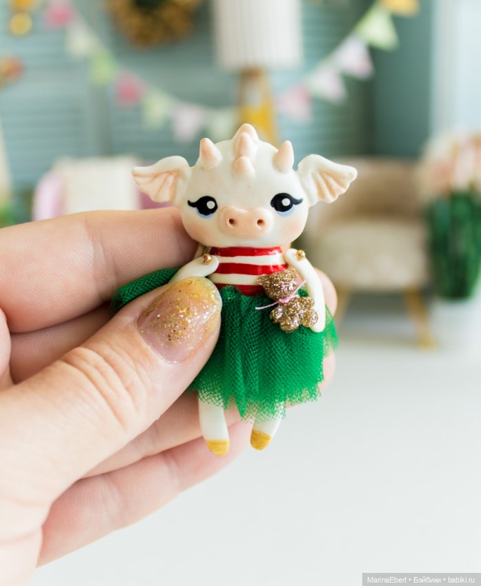 Дракошка Лили — Лепка авторских игрушек и папье (фото 8)