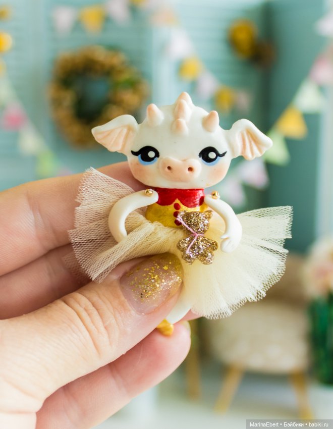 Дракошка Элен — Лепка авторских игрушек и папье (фото 4)