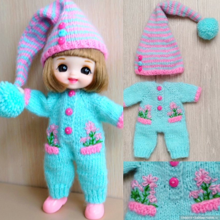 Новый вязаный костюмчик для бабольки Фаи