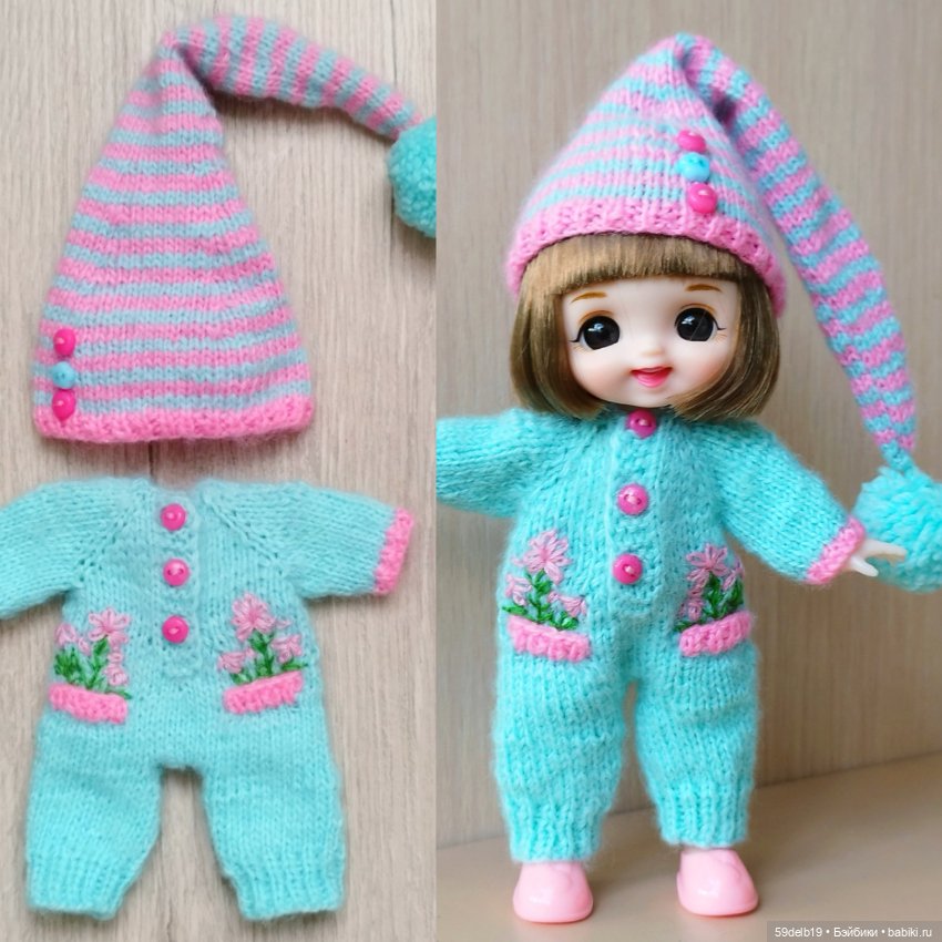 Новый вязаный костюмчик для бабольки Фаи