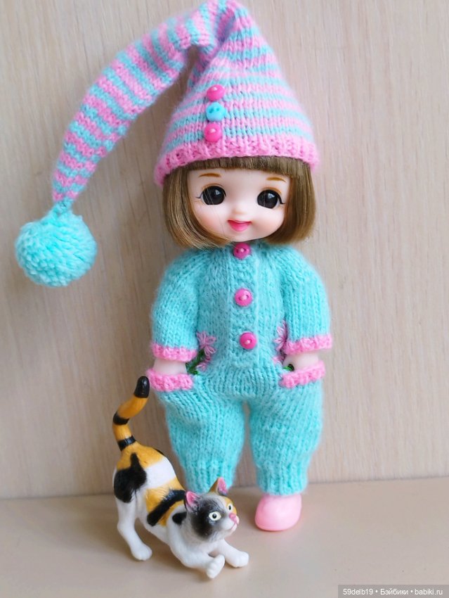 Новый вязаный костюмчик для бабольки Фаи (фото 8)