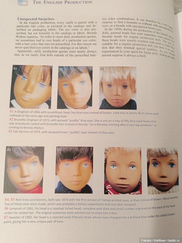 Саша Моргенталер Sasha Doll - идентификация кукол часть 3 Trendon