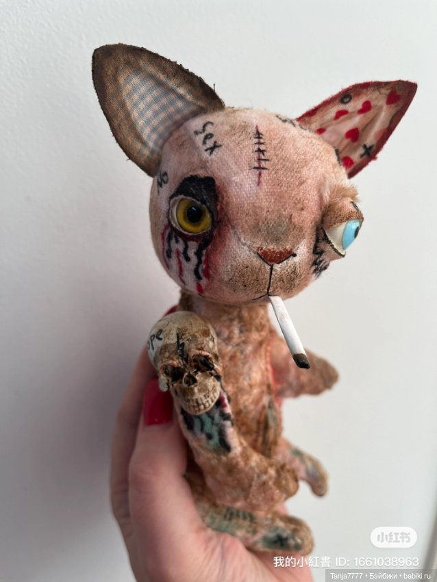 Crazy cat — Авторские мишки Тедди и друзья: фото (фото 6)