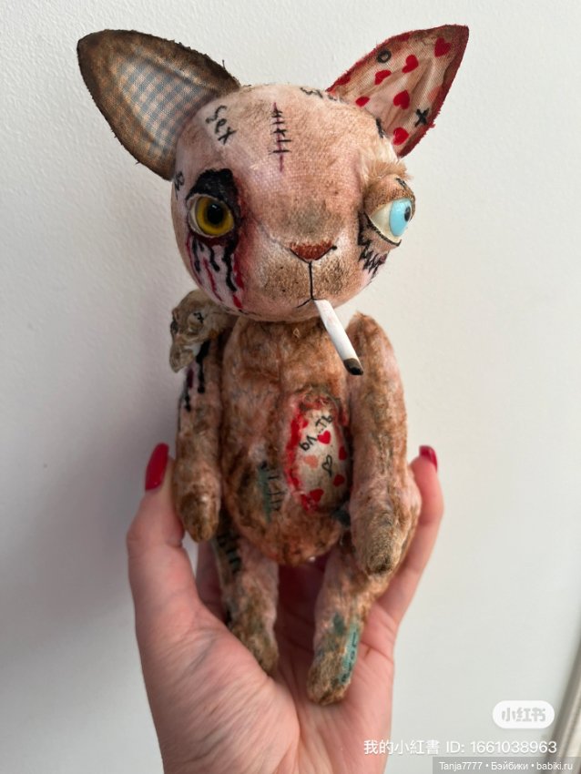 Crazy cat — Авторские мишки Тедди и друзья: фото (фото 3)