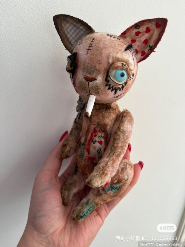 Crazy cat — Авторские мишки Тедди и друзья: фото (фото 7)