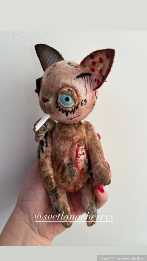 Crazy cat — Авторские мишки Тедди и друзья: фото (фото 4)