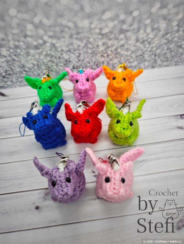 Цветастые дракошки — Вязаные игрушки и амигуруми: крючком (фото 2)