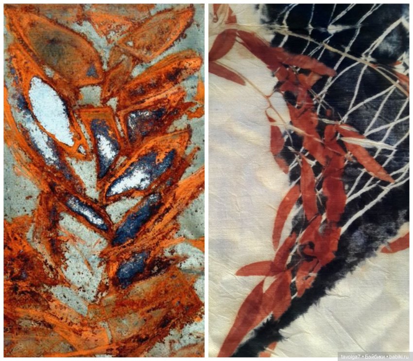 Патина, ржавчина, вышивка и экопринт (фото 5)