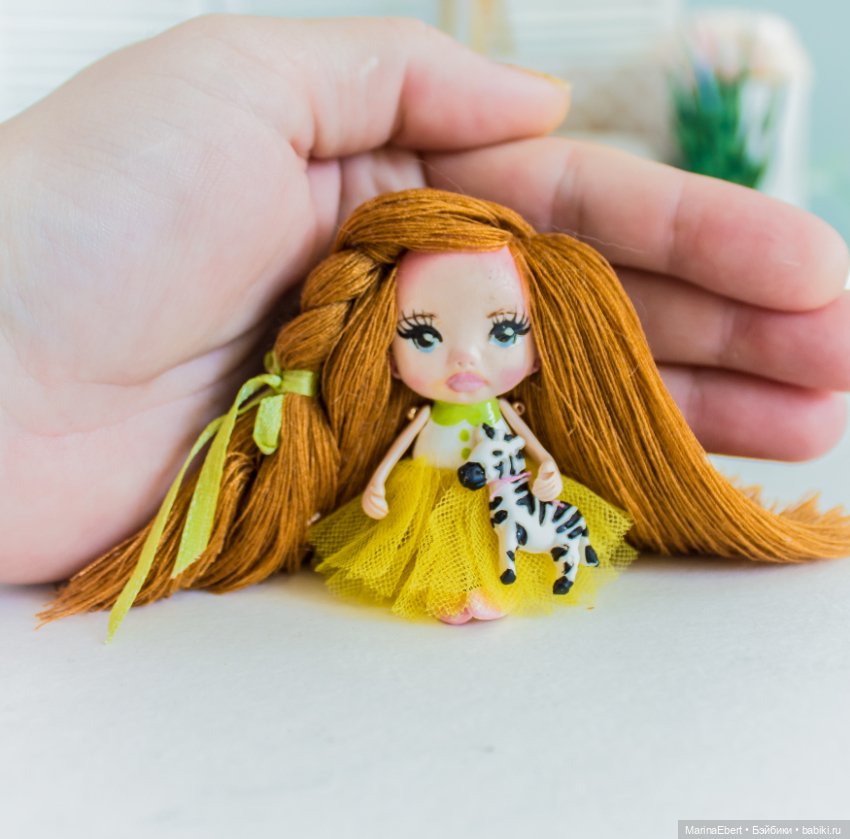 Элизабет и зебрик — Авторские миниатюрные куклы: лепка (фото 6)