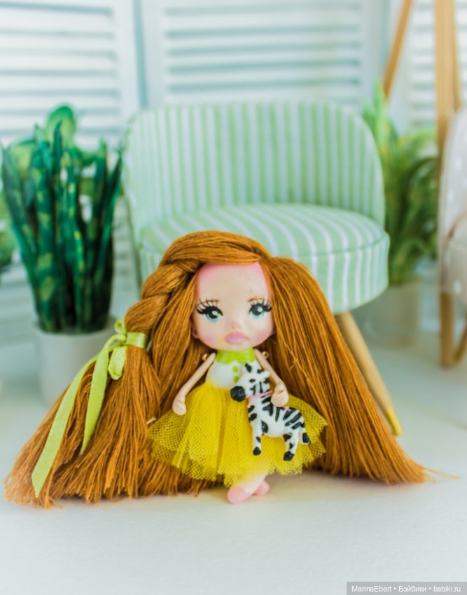 Элизабет и зебрик — Авторские миниатюрные куклы: лепка (фото 4)