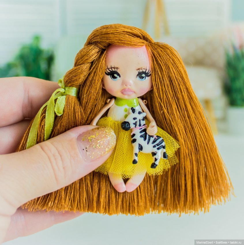 Элизабет и зебрик — Авторские миниатюрные куклы: лепка